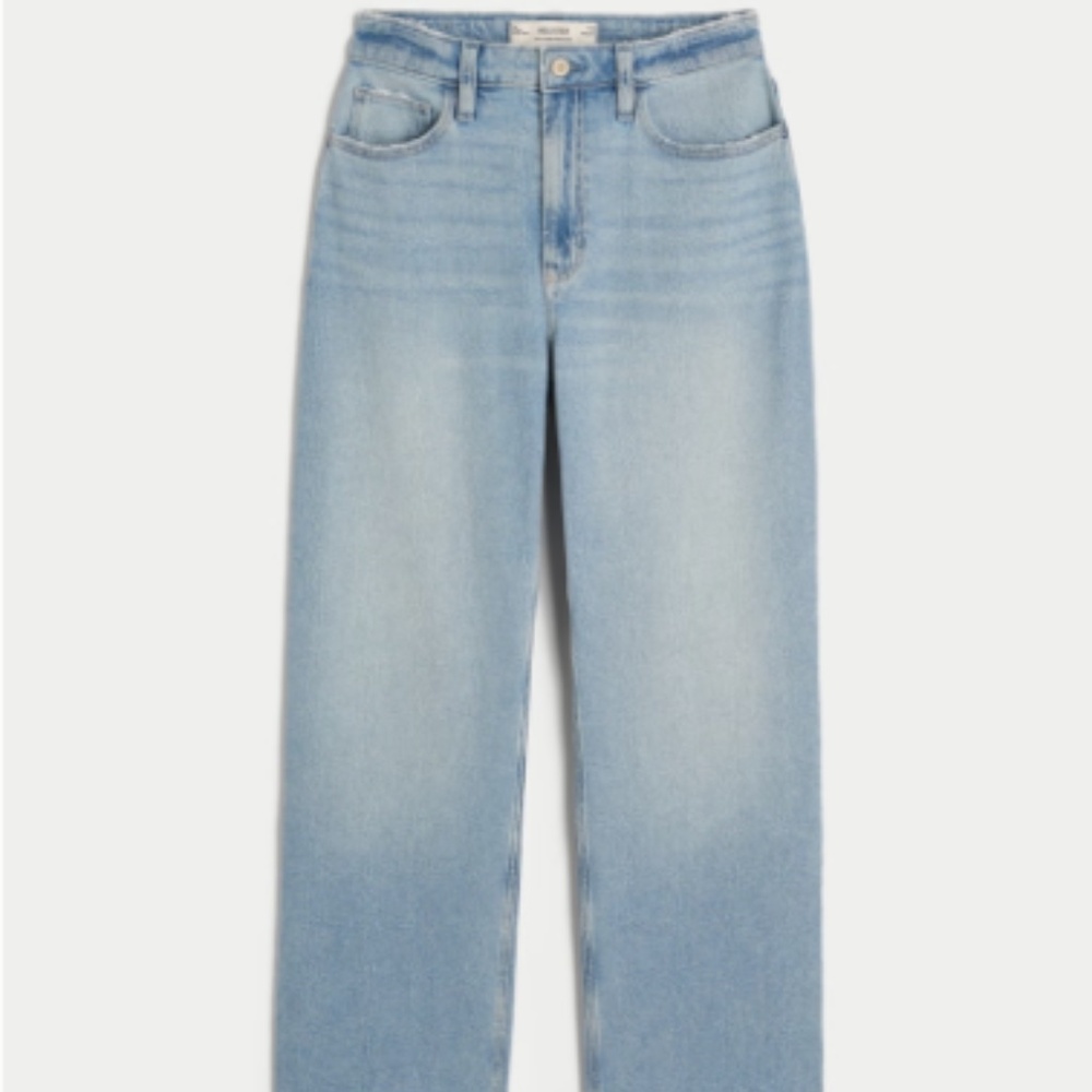 Ultra High-rise Light Medium Wash Dad Jeans, Size 9R/8R